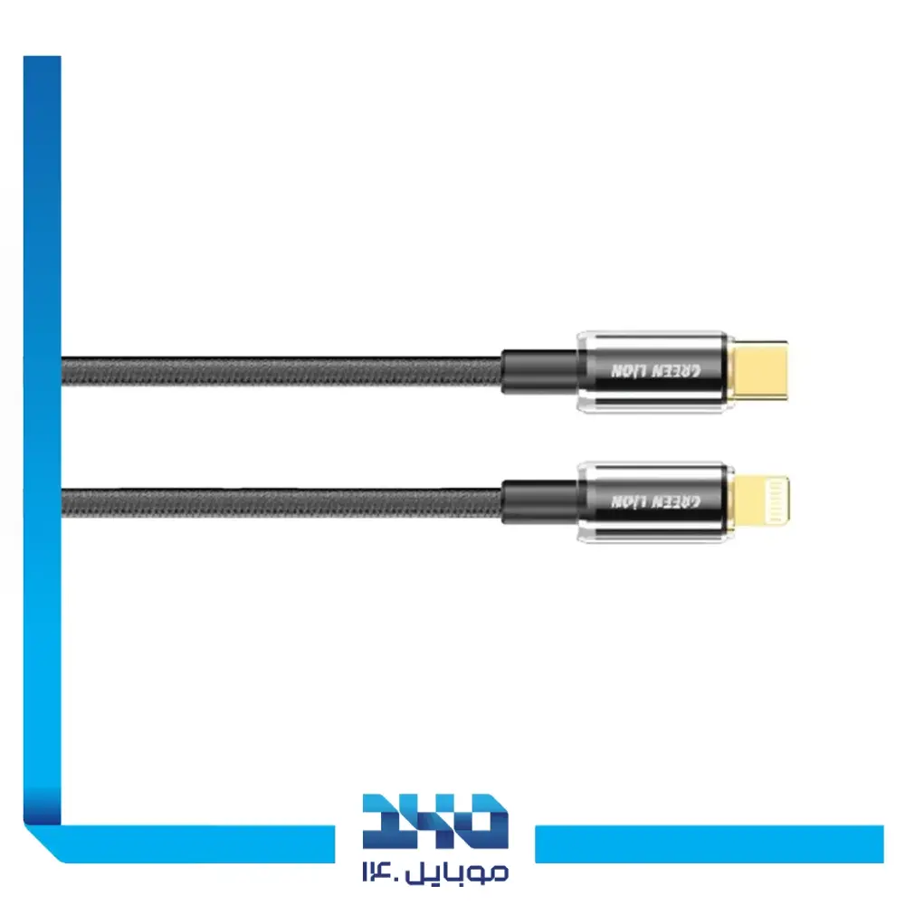 کابل تایپ سی به لایتنینگ گرین لاین مدل Type-C To Lightning Tough Cable