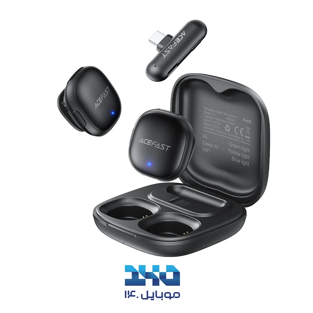 ست میکروفون بیسیم ایس فست مدل R1 با درگاه Type-C