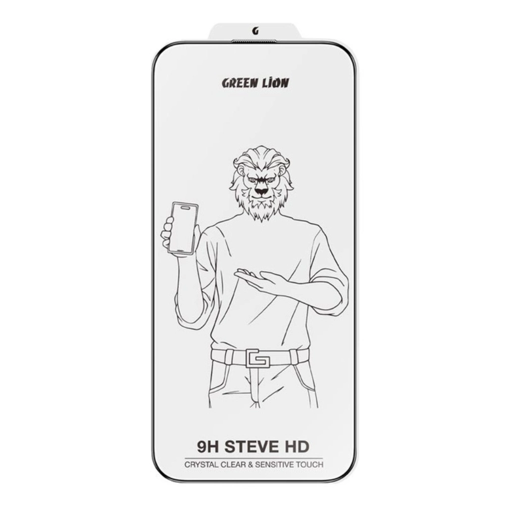 گلس شفاف گوشی آیفون 16 پرومکس گرین لاین مدل 9H Steve HD