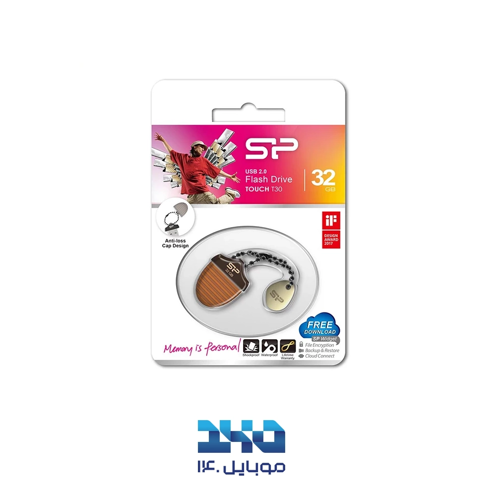 فلش مموری سیلیکون پاور USB 2 مدل Touch T30 ظرفیت 32 گیگابایت