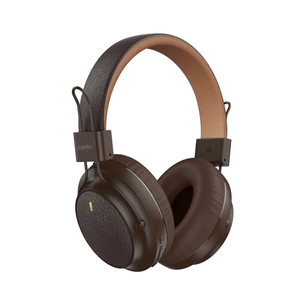 هدفون بیسیم پرودو مدل Soundtec Leather-Finish