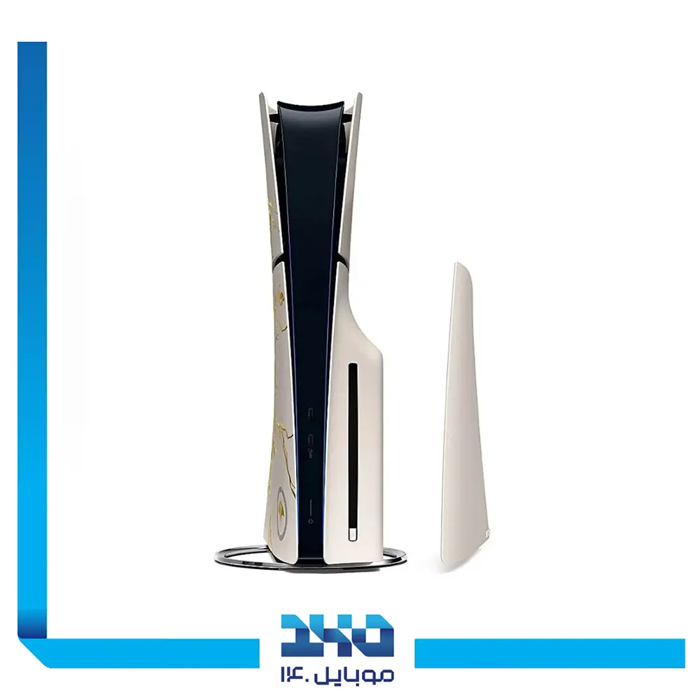 کنسول بازی سونی مدل Play Station 5 Slim Standard مدل Ghost of Yotei - ریجن 2015 آمریکا - طلایی
