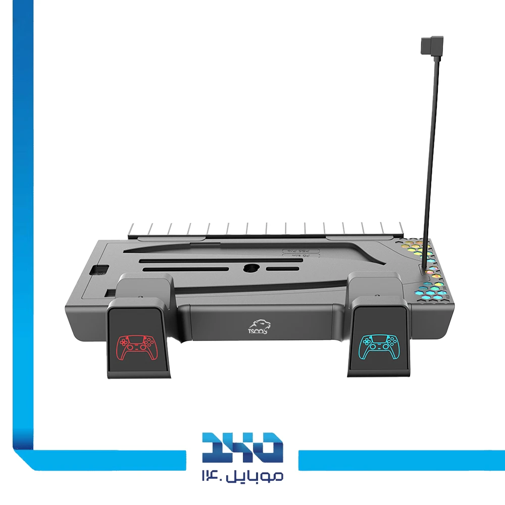پایه شارژ دسته و فن خنک‌کننده پلی استیشن 5 تسکو مدل WarVault (TGS 16)