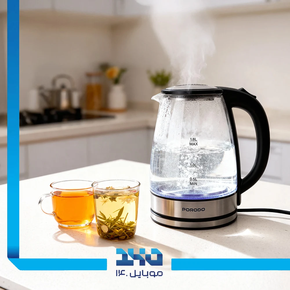 کتری برقی شیشه‌ای پرودو مدل (PYRO T1)