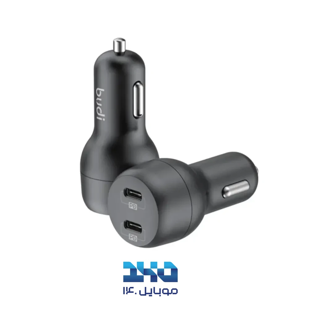 شارژر فندکی 40 وات بودی مدل CC108RTTB به همراه کابل دو سر USB-C