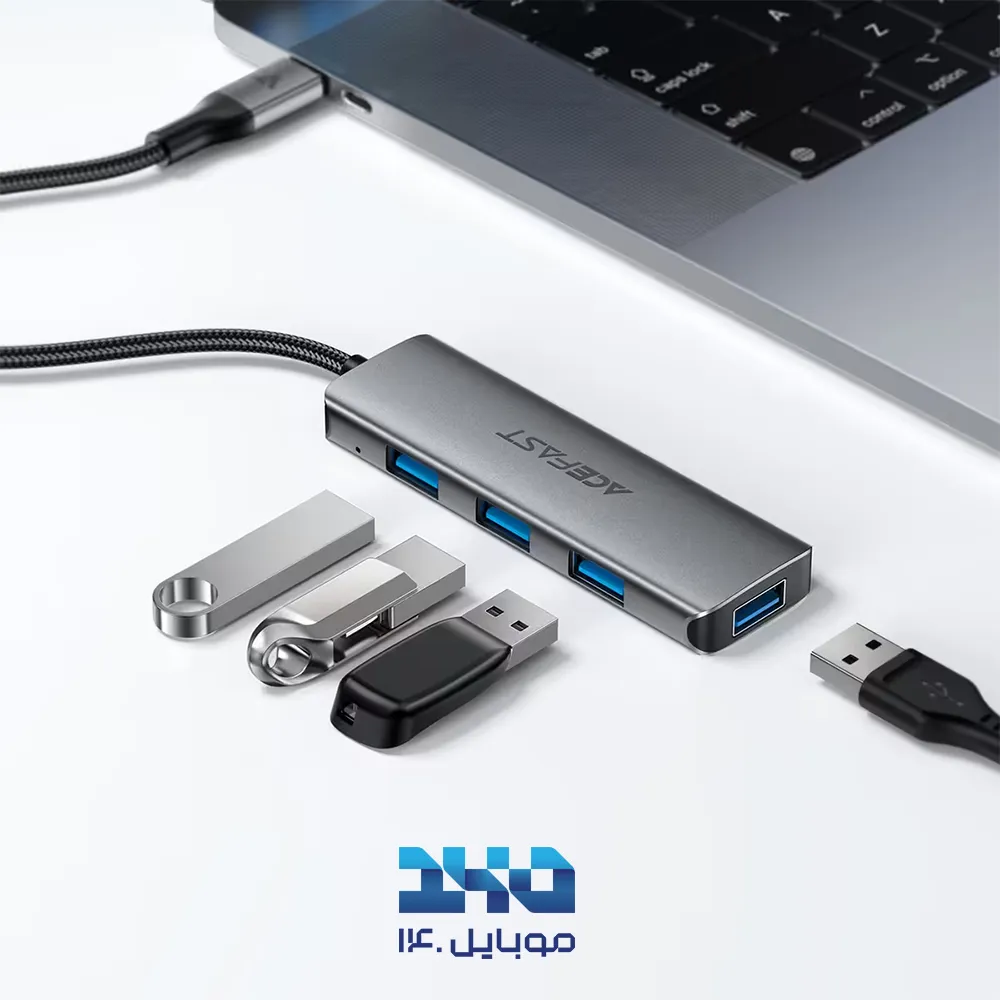 هاب 4 پورت USB-C ایس فست مدل J15