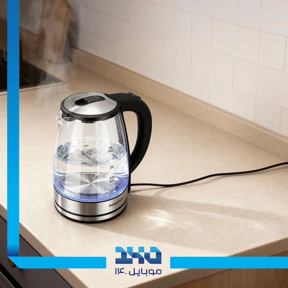 کتری برقی شیشه‌ای پرودو مدل (PYRO T1)